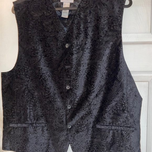 Liz Claiborne Mens Paisley Print Vest Dinner Formal Evening Prom Size Large New - Picture 6 of 14